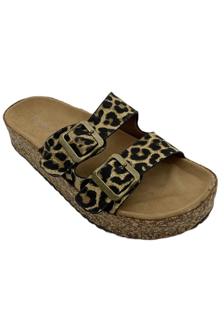 Refresh Women's Ali Slide Sandals Leopard - Medium